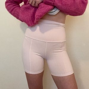 Live the Process Pink Biker Shorts
